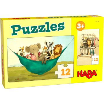 Haba 2-in-1 puzzel Leeuw Udo 2x12 stukjes
