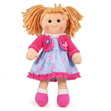 €19.95 Bigjigs stoffen pop Maggie 34 cm popje stof lappen meisjespop