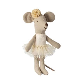 Maileg Muis Ballerina off-white kleine zus 10cm (Ballerina Mouse Little sister)