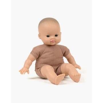 Minikane / Paola Reina Mattéo Babies Aziatische pop zacht lijf bruine ogen 28cm