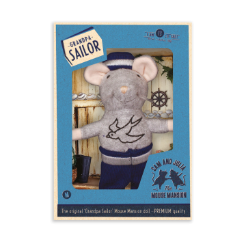 Het Muizenhuis knuffel muis Opa Zeeman 12cm pluche Grandpa Sailor