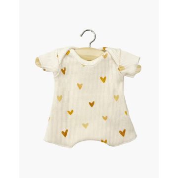 Minikane romper Hartjes voor Babies pop 28cm