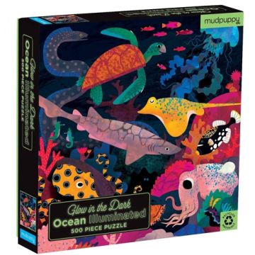 €19,95 Mudpuppy glow in the dark Oceaan puzzel 500 stukjes