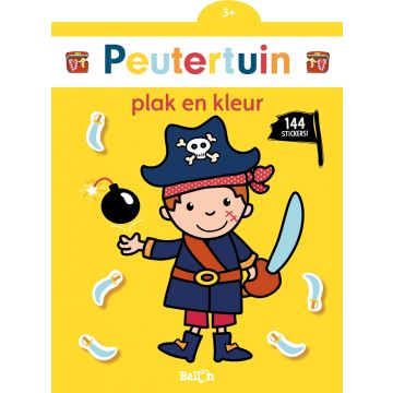 €4,10 Ballon Peutertuin Plak en Kleurboek Piraat 3+ stickerboek stickers