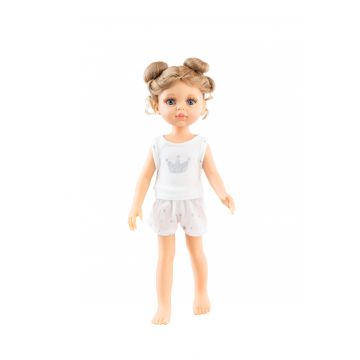 Paola Reina pop Amigas Valeria met 2 knotjes en pyjama 32cm