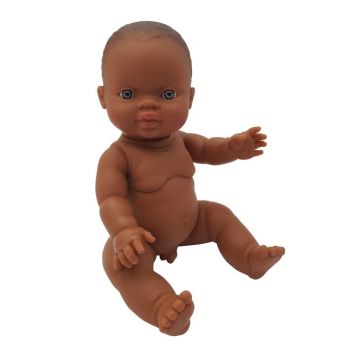 Minikane / Paola Reina pop Gordi donkere jongen blauwe ogen 34cm jongenspop