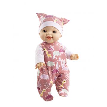 Paola Reina pop Leire Gordi lachend meisje met oudroze pakje 34cm