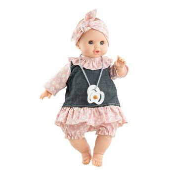 Paola Reina pop Sonia Roze/Jeans met geluid (mechanisme) 36cm