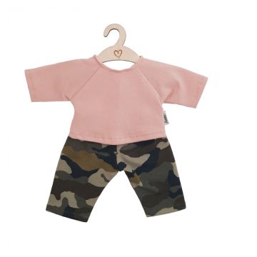 €17,95 Hollie kledingset shirt en broek Camouflage Dusty Rose voor gordi 34cm poppenkleding poppenkleren