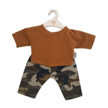 €18,95 Hollie kledingset shirt en broek Camouflage Ocre poppenkleren poppenkleding Paola Reina Minikane
