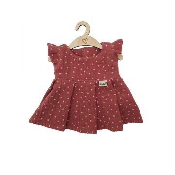 Hollie jurk Spring Blush Dots (met stip) voor gordi pop 34cm poppenjurk poppenkleding poppenkleren