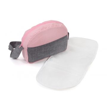 €11.99 Bayer Chic Luiertas pop poppenluiertas lichtgrijs roze grijs