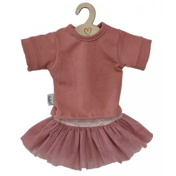 Hollie rok en -shirt candy old rose voor gordi 34cm