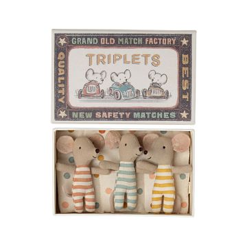 €34.89 Maileg Drieling baby muisjes in luciferdoosje 8cm (Triplets Baby mice in matchbox)