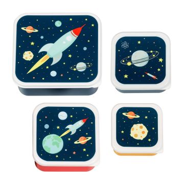 €12.89 A little lovely company lunch en snack box set Ruimte / Space 4 pak
