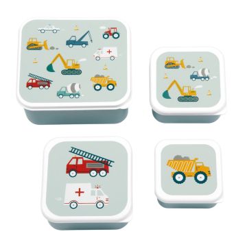 €12.89 A Little Lovely Company Lunch & snack box set: Voertuigen