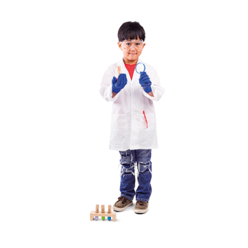 €29.99 Bigjigs verkleedkleren met accessoires Wetenschapper / Onderzoeker