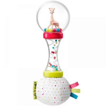 Sophie de giraf zachte maracas rammelaar in witte geschenkdoos