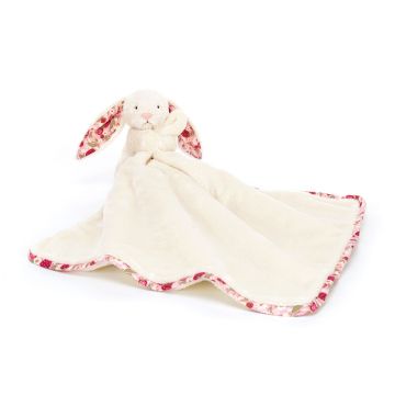 Jellycat knuffeldoek konijn cream bloemen 34cm(Blossom Cream Bunny Berry Soother)