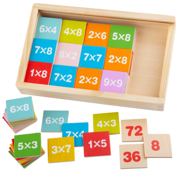 Bigjigs houten tafels oefenen leren hout educatief rekenen school Times Table box 