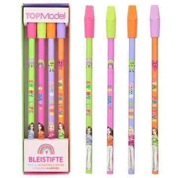 TOPModel 4 Kleurpotloden met Gum Selflove