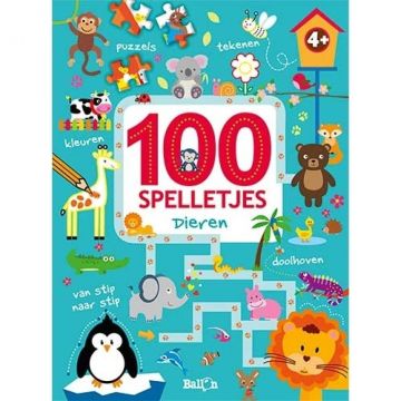 €5,99 Ballon 100 spelletjes boek Dieren 4+ spelletjesboek doeboek