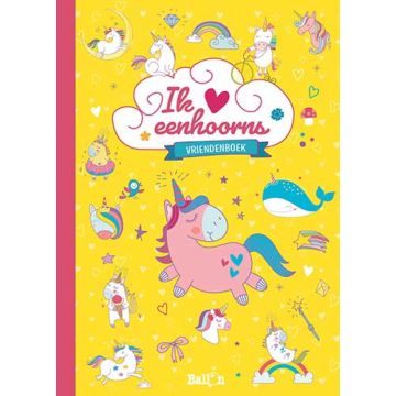 €8,99 Ballon Vriendenboek I love Eenhoorns / Unicorn eenhoorn
