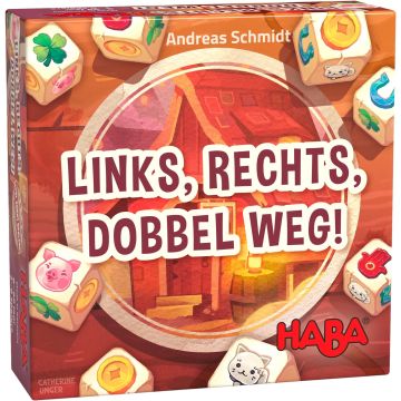 €14.99 Haba spel: Links, Rechts, Dobbel Weg! 8+