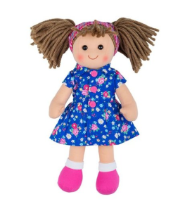€12.49 Bigjigs stoffen pop Hollie lappen stof popje 28 cm Doll