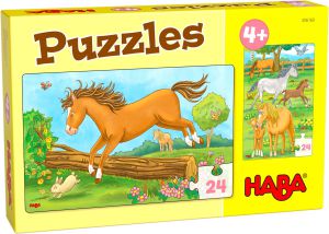€7.49 Haba puzzel 2-in-1 Paarden 2x24 stukjes