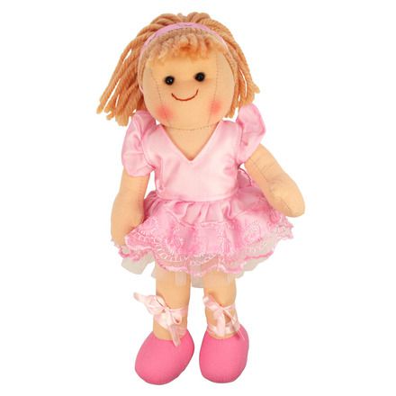 mangel Bliv forvirret krigerisk €12.99 Bigjigs stoffen pop stof lappen popje Ballerina Lily 28 cm Doll  Bezige Bijtjezzz