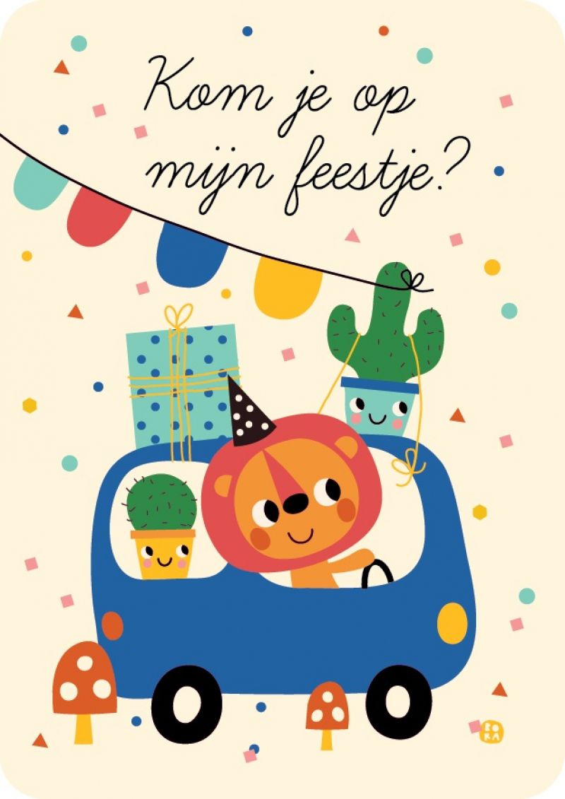Wonen vrachtauto evolutie €3,95 Bora uitnodigingskaarten Auto 6 stuks kaarten set kinderfeestje  feestje kind verjaardagsfeest verjaardag Bezige Bijtjezzz